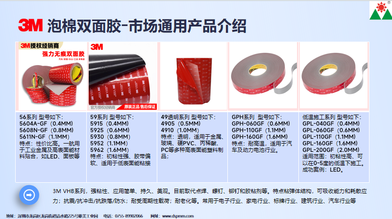 3M™ VHB™ 结构粘接胶带产品实拍